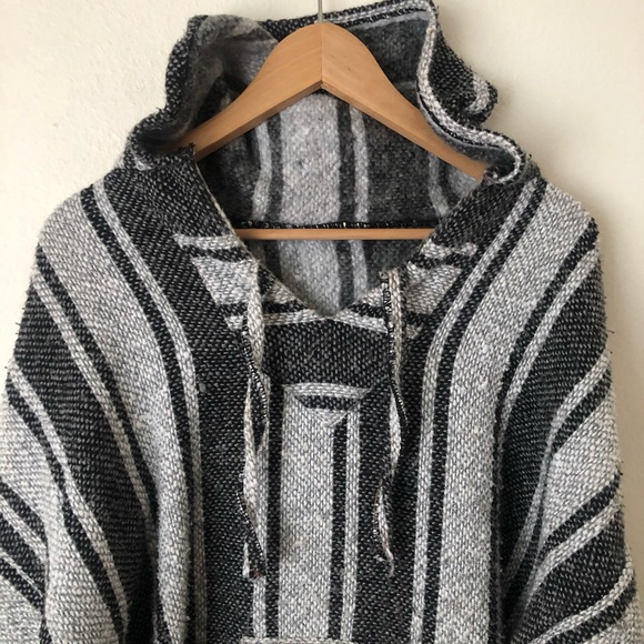 Earth Ragz Mexican Blanket Hippie Pullover Shrug - Picture 3 of 7